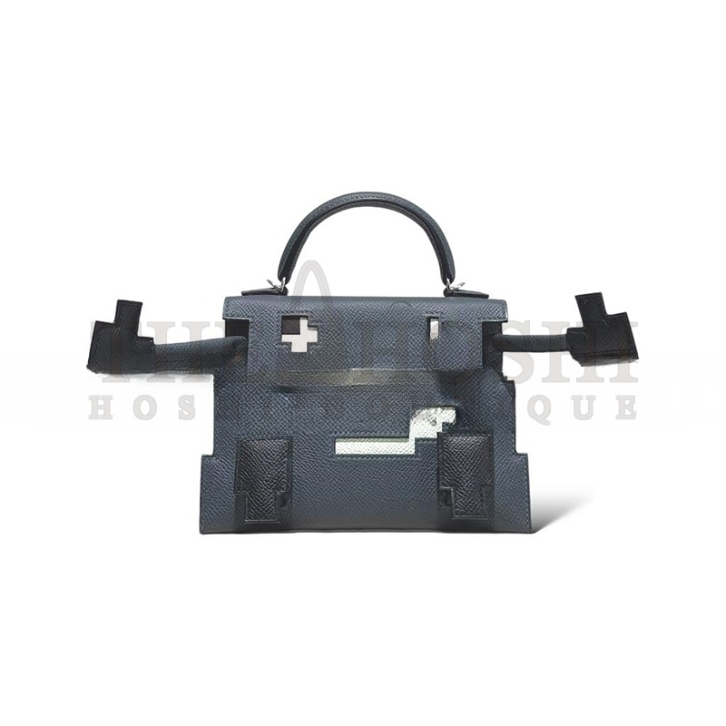 H**me5 KELLY DOLE PICTO GRIS MISTY EPSOM 620584 (18*15*6cm) Master Quality